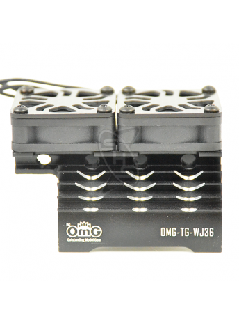 OMG Heatsink for Dual Cooling Fan for 550/540/36mm Motor (Black)